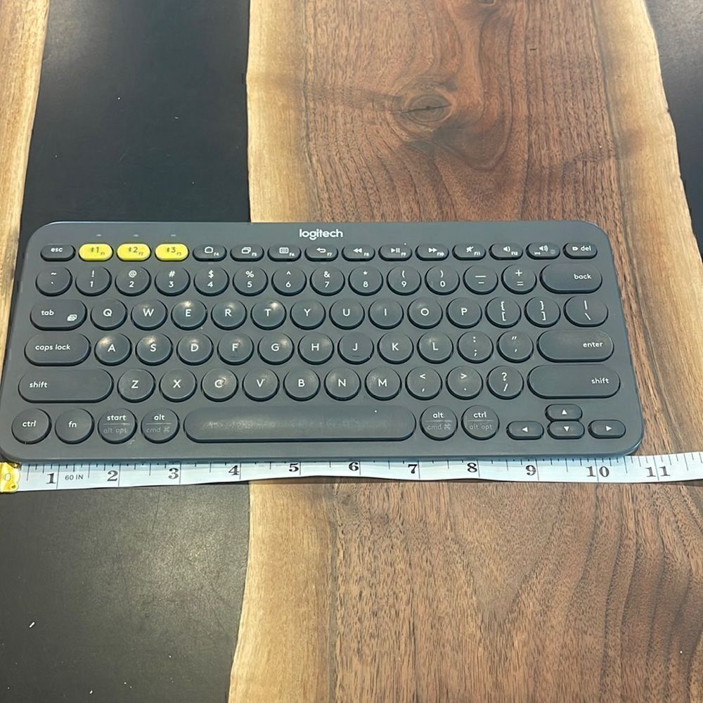 Logitech keyboard quiet keys. Works great, battery and wireless.